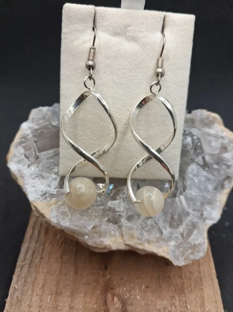 [BOU-CITRI-TOR] Boucles d'Oreilles en Citrine Torsadées