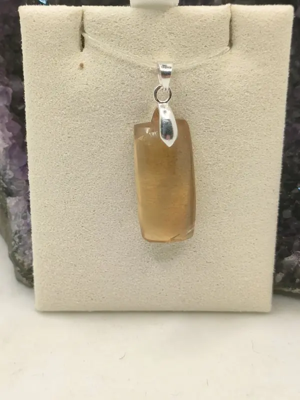 Petit Pendentif Bâton en Citrine 