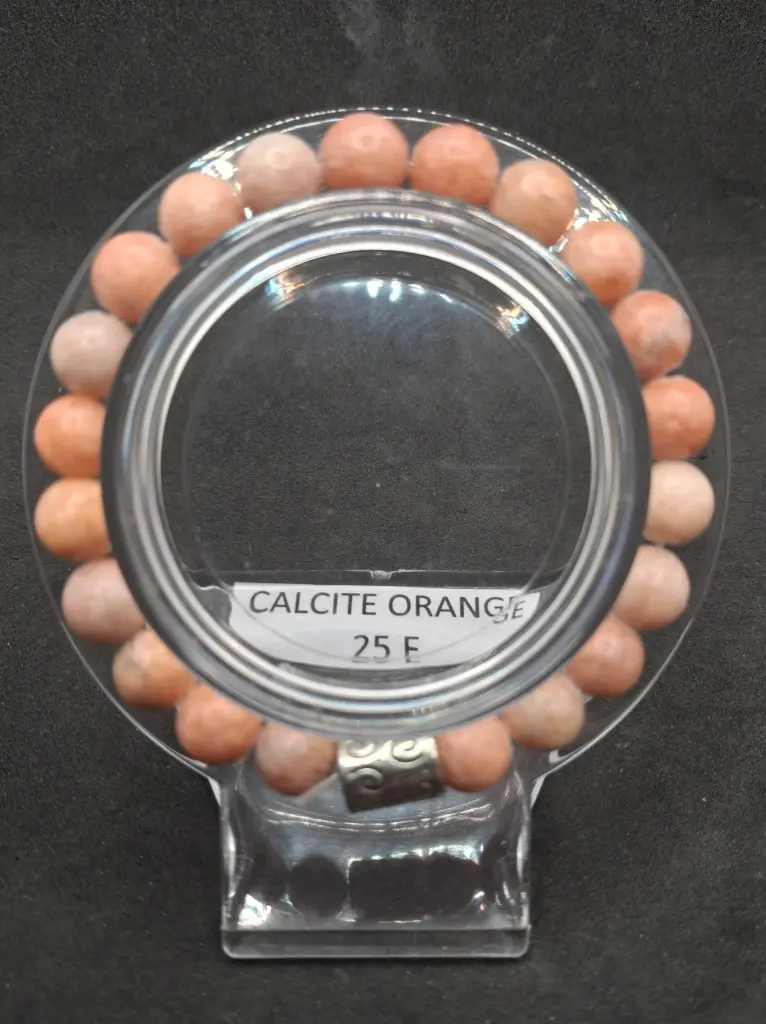 [BRA-CALCORAN-16] Bracelet en calcite orange (16 cm)