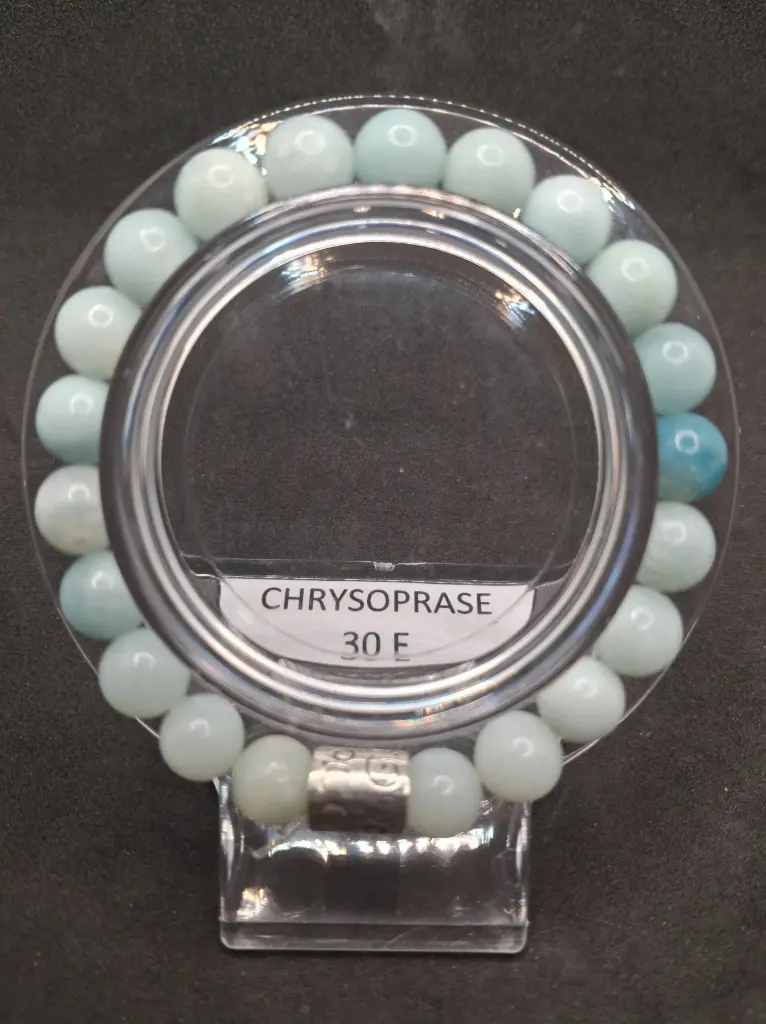 Bracelet en chrysoprase