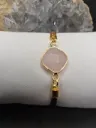 bracelet corde quartz rose carre