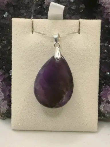 Petit Pendentif Goutte en Améthyste