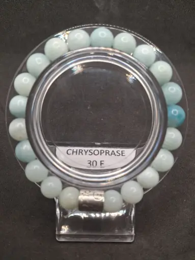 Bracelet en chrysoprase