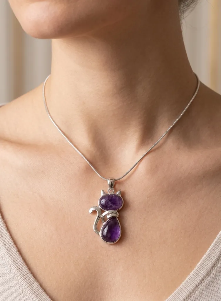 pendentif chat amethyste au coup.webp