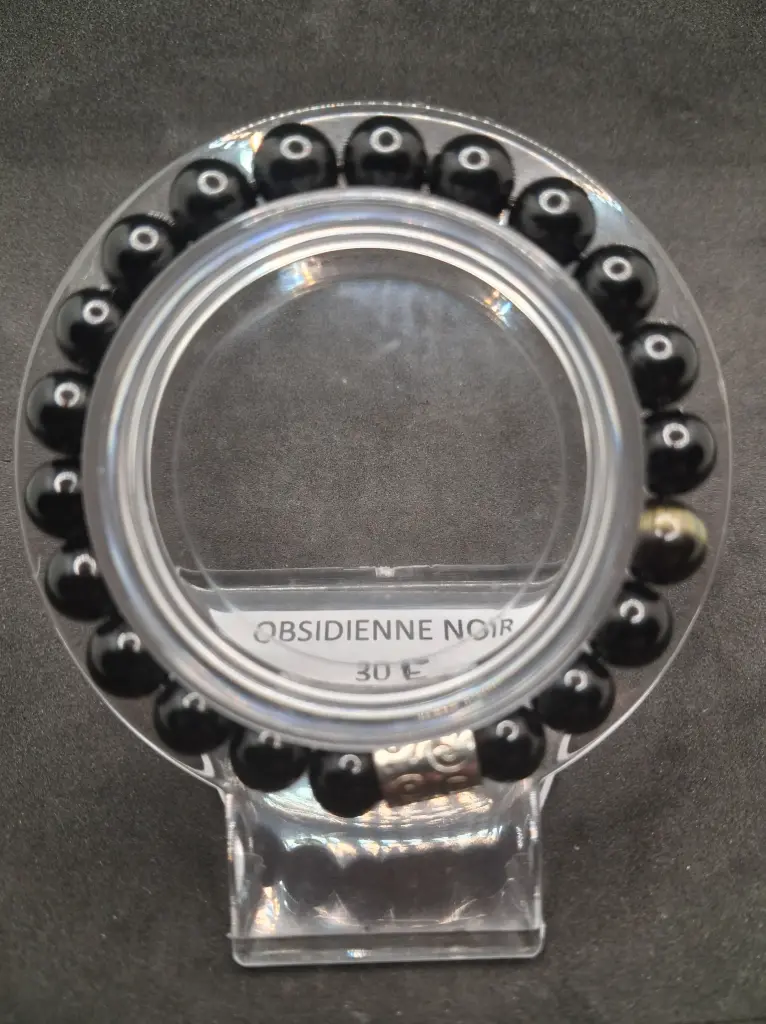 [BRA-OBSI-16] Bracelet en Obsidienne (16 cm)