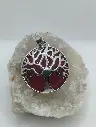 Pendentif en Jaspe Rouge Arbre de Vie