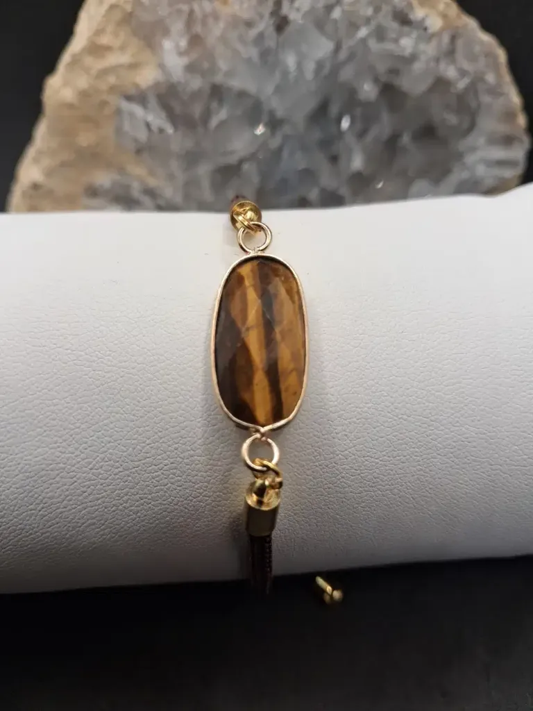 [BRA-CORD-OEILTI-OV] bracelet corde œil du tigre ovale