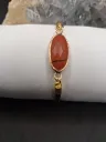 bracelet corde jaspe rouge ovale