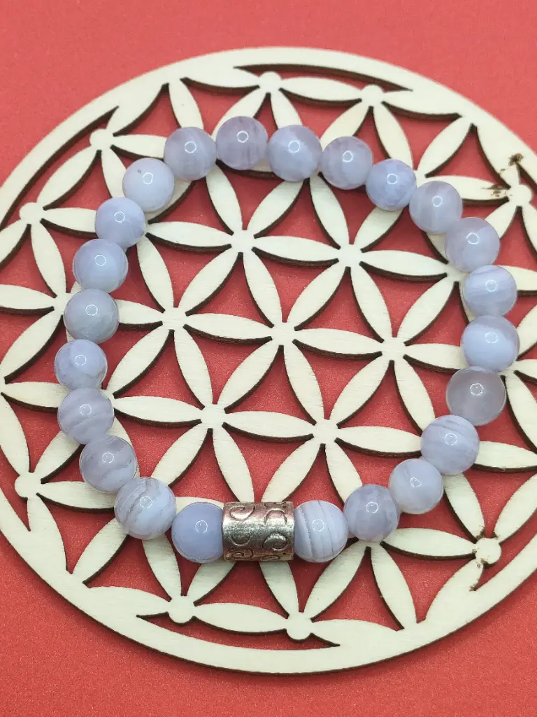 Bracelet en Calcédoine Bleu