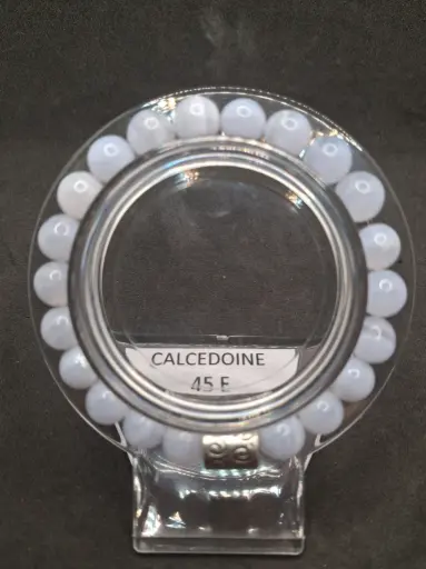 Bracelet en Calcédoine Bleu