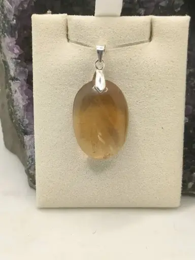 Petit Pendentif Goutte en Citrine